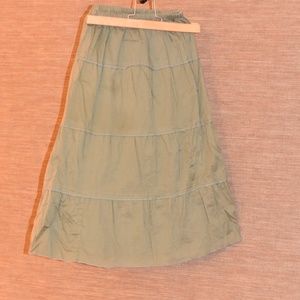 olive green skirt